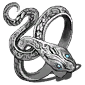 covetous silver serpent ring