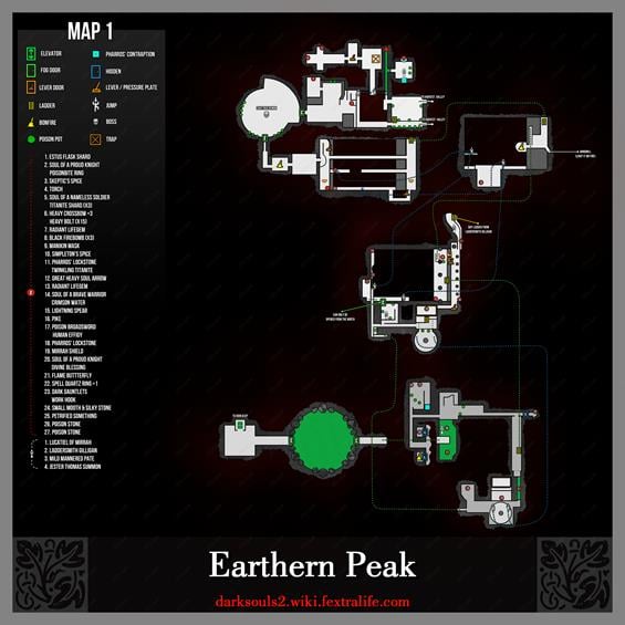 earthen peak map dark souls2 wiki guide565px