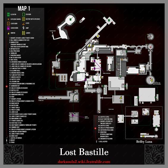 lost bastille map dark souls2 wiki guide565px